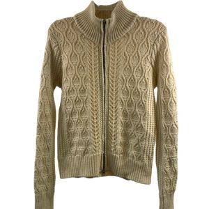Lucky Brand Cream Cable Knit Cardigan